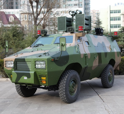 wheeled armored broadcasting vehicle